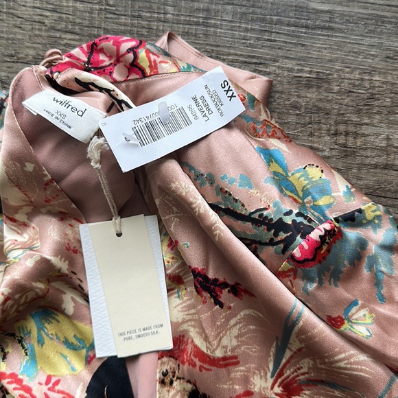 Wilfred silk floral LAVERNE maxi dress roebuck/ sun kissed NWT XXS - Picture 5 of 10